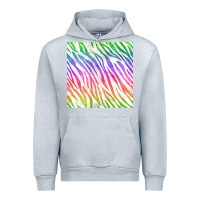 Heather Grey watercolor rainbow zebra seamless pattern Urban Hoodie - BundleAndBundleShop