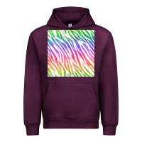 Mauve Wine watercolor rainbow zebra seamless pattern Urban Hoodie - BundleAndBundleShop