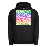 Pigment Black watercolor rainbow zebra seamless pattern Urban Hoodie - BundleAndBundleShop