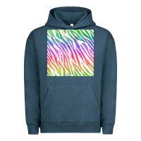 Pigment Midnight Navy watercolor rainbow zebra seamless pattern Urban Hoodie - BundleAndBundleShop