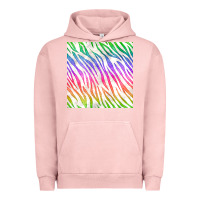 Pigment Salmon watercolor rainbow zebra seamless pattern Urban Hoodie - BundleAndBundleShop