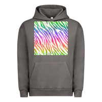 Pigment Tornado watercolor rainbow zebra seamless pattern Urban Hoodie - BundleAndBundleShop