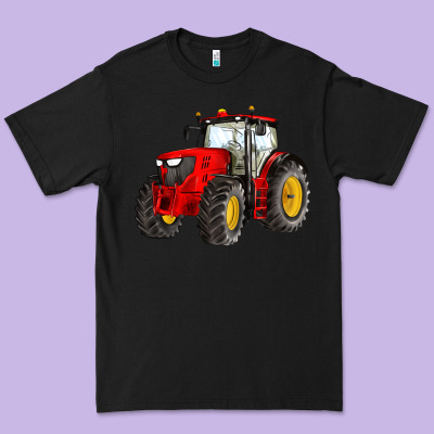 Western Farm Tractor Red Premium Tee Designed By Artiststas