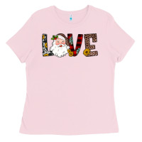 Bubblegum Pink love santa Ladies Tee - JahusDesignShop