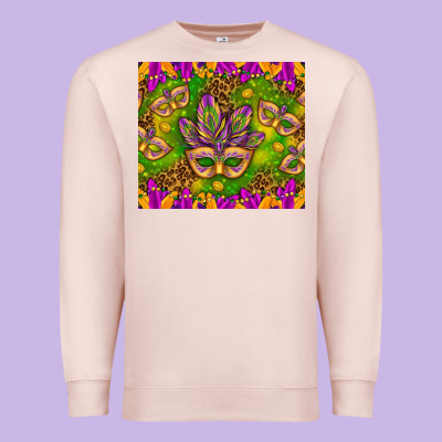 Mardi Gras Masks And Coins Tumbler Premium Sweatshirt Designed By Howdyjamesfarm