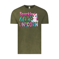 Vintage Olive sparkle like a unicorn Vintage Tee - NancyCooperArtShop