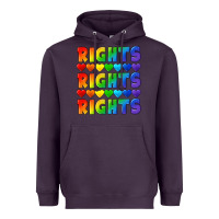 Plum Rights rights rights pride Heavyweight Hoodie - CowGirlArtShop