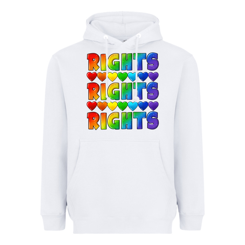 Rights Rights Rights Pride Heavyweight Hoodie by CowGirlArtShop | Teevron