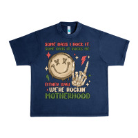 Navy some days i rock it some days it rocks me either w Urban Heavy Tee - MaliasSmallBusiness