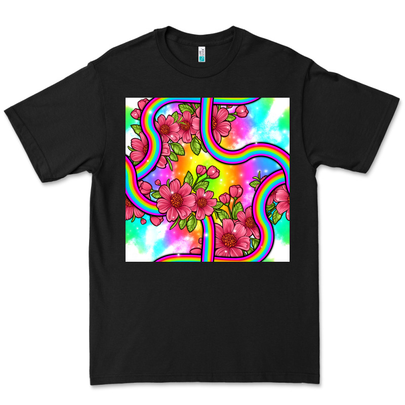 Tie Dye Floral Seamless Pattern Premium Tee by BundleAndBundleShop | Teevron