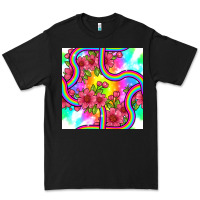 Black tie dye floral seamless pattern Premium Tee - BundleAndBundleShop