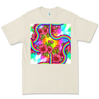 Bone tie dye floral seamless pattern Premium Tee - BundleAndBundleShop
