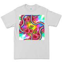 Dove Grey tie dye floral seamless pattern Premium Tee - BundleAndBundleShop