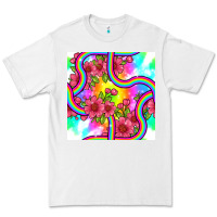 White tie dye floral seamless pattern Premium Tee - BundleAndBundleShop