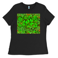 Black shamrock bomb Ladies Tee - AdoDesignShop