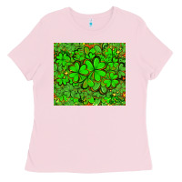 Bubblegum Pink shamrock bomb Ladies Tee - AdoDesignShop