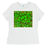 White shamrock bomb Ladies Tee - AdoDesignShop