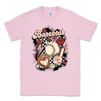 Bubblegum Pink checkered retro baseball Classic Tee - MaliasSmallBusiness