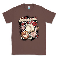 Chestnut checkered retro baseball Classic Tee - MaliasSmallBusiness