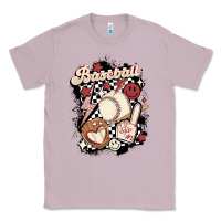 Lilac checkered retro baseball Classic Tee - MaliasSmallBusiness