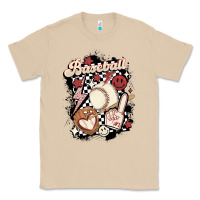 Mushroom checkered retro baseball Classic Tee - MaliasSmallBusiness