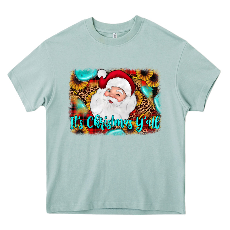 It's Christmas Y'all Background Heavy Core Tee by JahusDesignShop | Teevron
