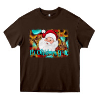 Chocolate Brown it's Christmas y'all background Heavy Core Tee - JahusDesignShop