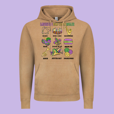 Laissez Les Bons Temps Rouler Vintage Hoodie Designed By Maliassmallbusiness