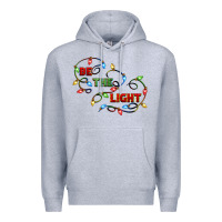 Heather Grey be the light Premium Hoodie - CowGirlArtShop