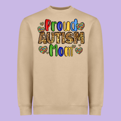 Proud Autism Mom Design Heavyweight Sweatshirt Designed By Lillyallendesigns
