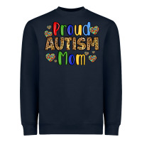 Navy proud autism mom design Heavyweight Sweatshirt - LillyAllenDesigns