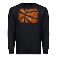 Black Basketball leopard glitter background Premium Sweatshirt - HowdyJamesFarm
