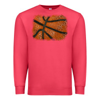 Cardinal Basketball leopard glitter background Premium Sweatshirt - HowdyJamesFarm