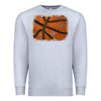 Heather Grey Basketball leopard glitter background Premium Sweatshirt - HowdyJamesFarm