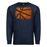 Navy Basketball leopard glitter background Premium Sweatshirt - HowdyJamesFarm