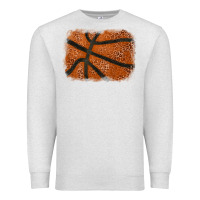 Oatmeal Heather Basketball leopard glitter background Premium Sweatshirt - HowdyJamesFarm