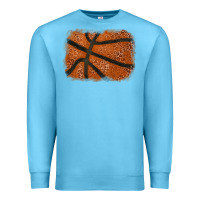 Ocean Blue Basketball leopard glitter background Premium Sweatshirt - HowdyJamesFarm