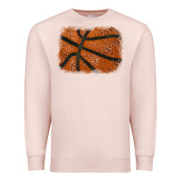 Pale Pink Basketball leopard glitter background Premium Sweatshirt - HowdyJamesFarm