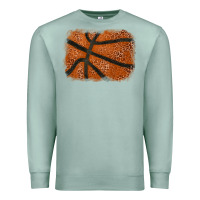 Seafoam Basketball leopard glitter background Premium Sweatshirt - HowdyJamesFarm