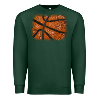 Sports Green Basketball leopard glitter background Premium Sweatshirt - HowdyJamesFarm