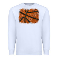White Basketball leopard glitter background Premium Sweatshirt - HowdyJamesFarm