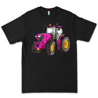 Black western farm tractor pink Premium Tee - Artiststas