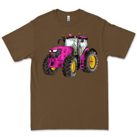 Cacao western farm tractor pink Premium Tee - Artiststas