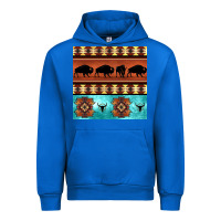 Cobalt native american aztec seamless pattern 2 Urban Hoodie - BundleAndBundleShop