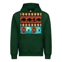 Forest Green native american aztec seamless pattern 2 Urban Hoodie - BundleAndBundleShop