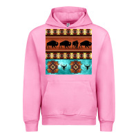 Fuchsia Pink native american aztec seamless pattern 2 Urban Hoodie - BundleAndBundleShop