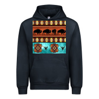 Navy native american aztec seamless pattern 2 Urban Hoodie - BundleAndBundleShop