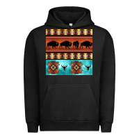 Pigment Black native american aztec seamless pattern 2 Urban Hoodie - BundleAndBundleShop