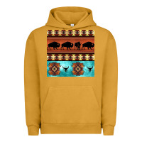 Pigment Peanut Butter native american aztec seamless pattern 2 Urban Hoodie - BundleAndBundleShop