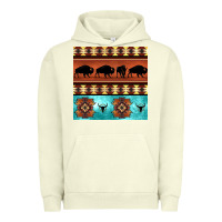 Pigment Pistachio native american aztec seamless pattern 2 Urban Hoodie - BundleAndBundleShop